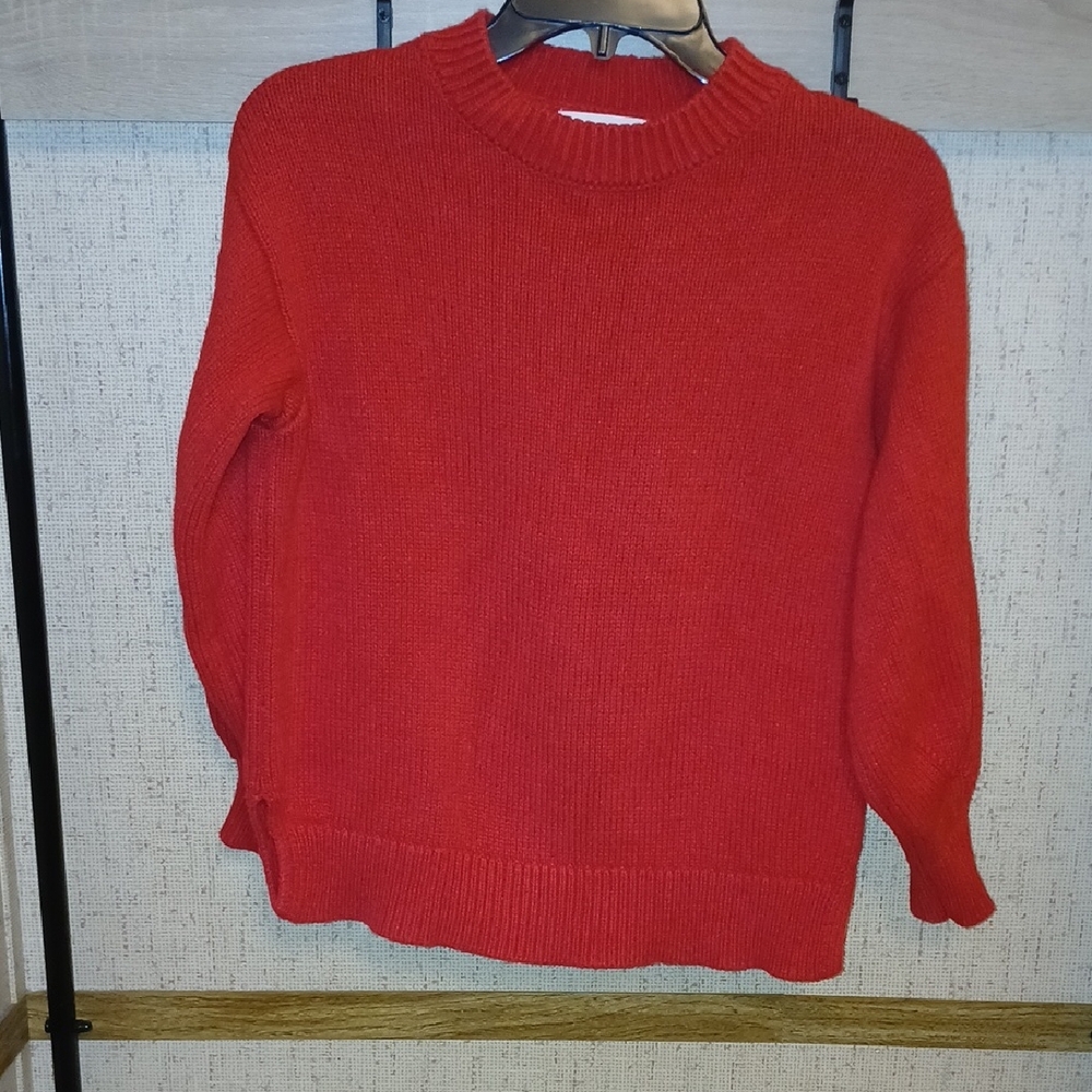 Jessica Simpson Red Crewneck Knit Sweater